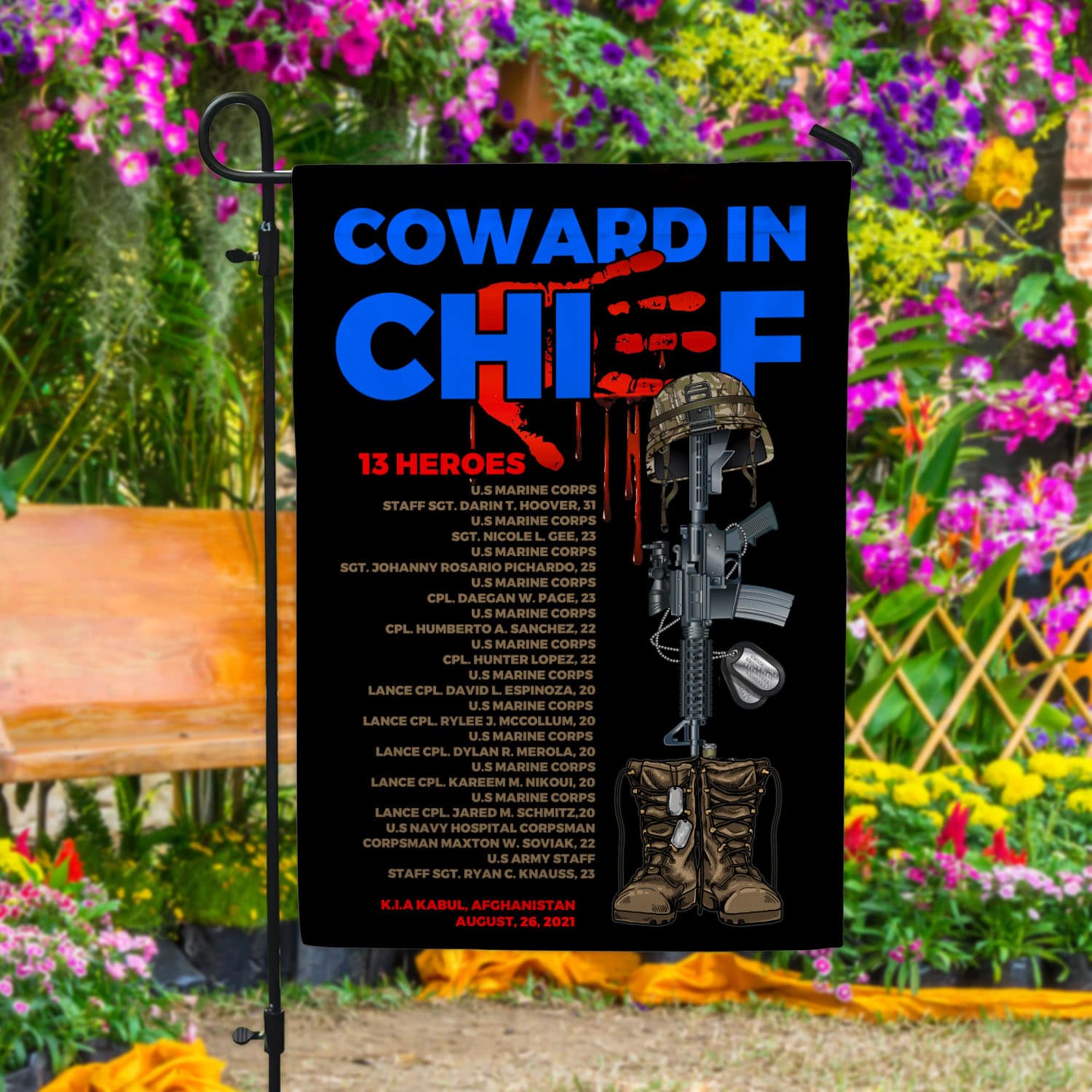 47 HG . Coward In Chief_30x40 Garden Flag Mockup 4