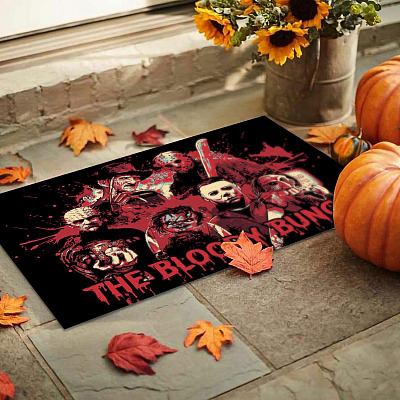 Alternative view of The Bloody Bunch Horror Movie Characters House Doormat - Funny Halloween Outdoor Indoor Doormat
