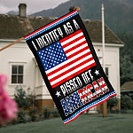 I Identify As A Pissed Off American Outdoor House Flag - American Patriotic Home Garden Flag