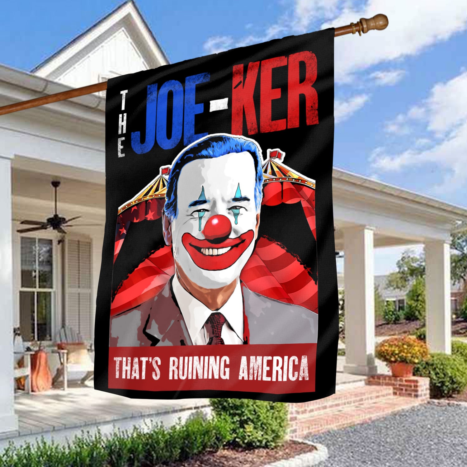 2NH. Uu tien. The Joe-Ker (flag) 30x40 House Flag Mockup 3