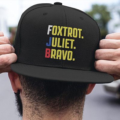 Alternative view of FJB Pro America For Joe Biden Twill Cap - High-Profile Snapback Hat - Trucker Hat - Foxtrot Juliet-Bravo Hat