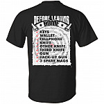 3VT. Gun Before Leaving Home, Black, Unisex T-Shirt