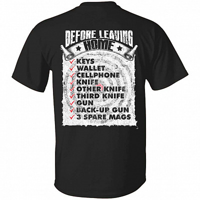 3VT. Gun Before Leaving Home, Black, Unisex T-Shirt