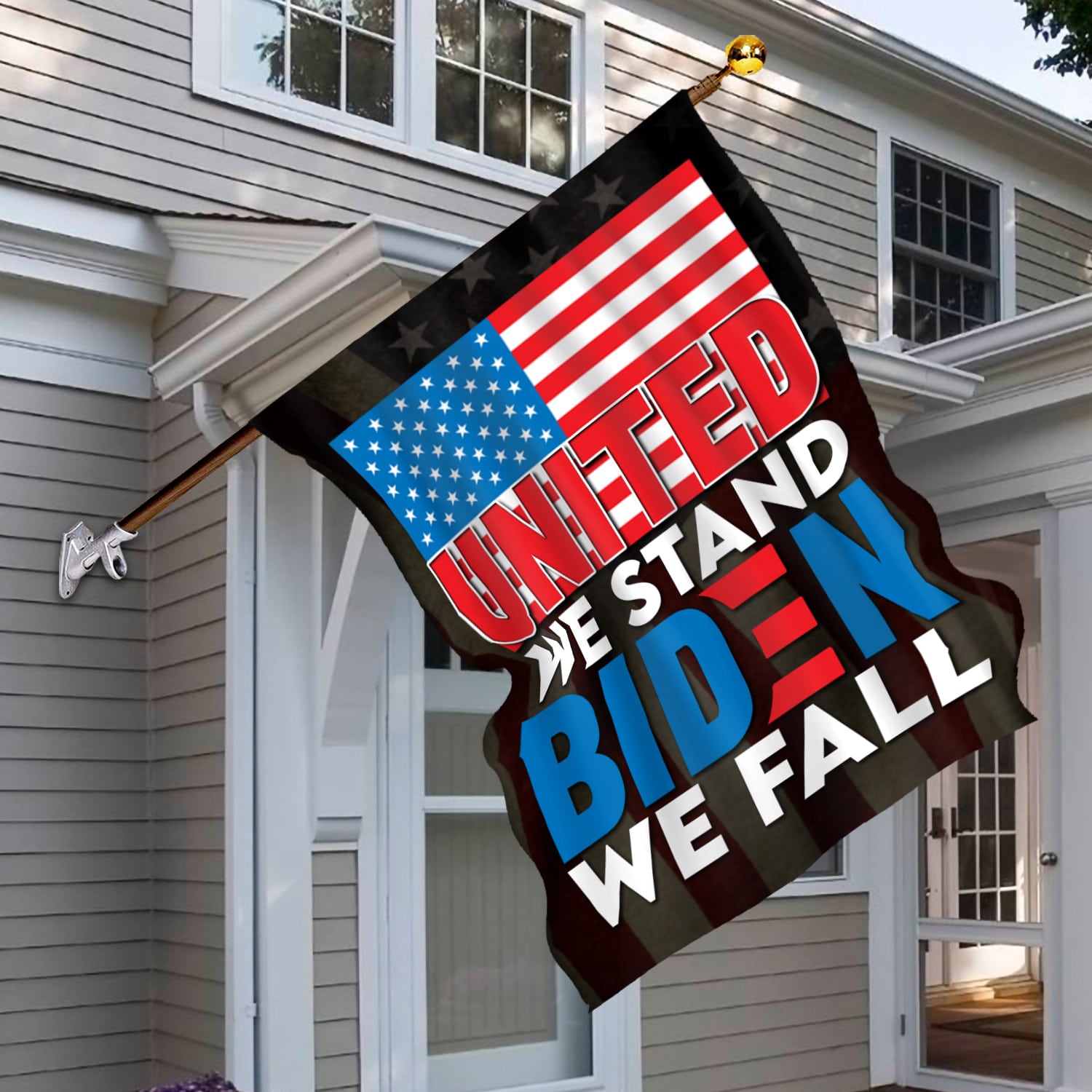 8LV. Biden We Fall (flag) 30x40r House Flag Mockup 6