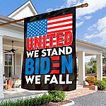 8LV. Biden We Fall (flag) 30x40r House Flag Mockup 3
