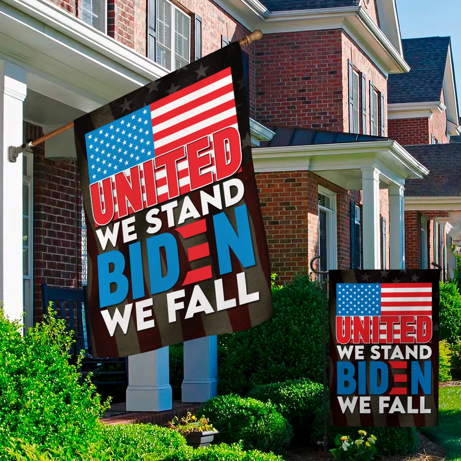 8LV. Biden We Fall (flag) 30x40r Garden & House Mockup 2