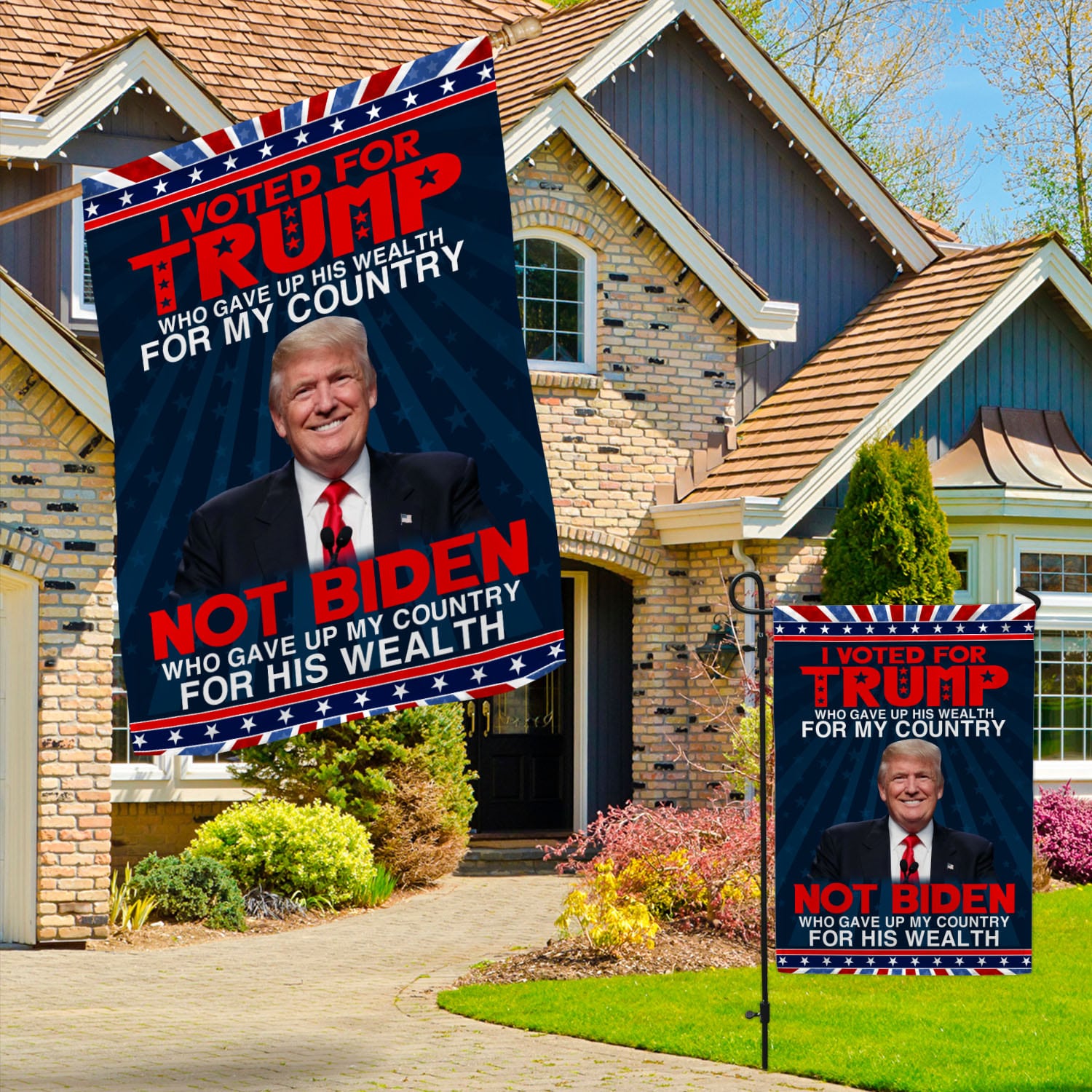 3O. Voted For Trump-30x40 Garden & House Mockup 3