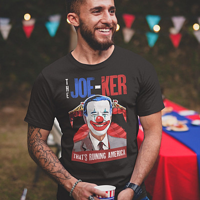 Alternative view of The Joe-Ker That's Ruining  America T-Shirt - Biden Clown Shirt