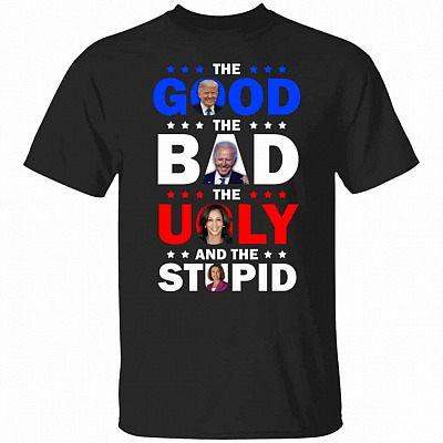 3KT. The Good The Bad The Ugly Stupid, Black, Unisex T-Shirt