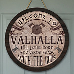 4LV. Welcome to Valhalla (Circle Door Sign) (1) Door Sign Mockup 9