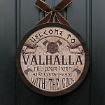 4LV. Welcome to Valhalla (Circle Door Sign) (1) Door Sign Mockup 1