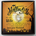 Personalized To My Ghoulmate Soulmate Crazy In Love With You Halloween Couple Forever Love Necklace - To My Boo Halloween Necklace - Forever Love Necklace (18K Yellow Gold) Personalized To My Ghoulmate Soulmate Crazy In Love With You Halloween Couple Forever Love Necklace - To My Boo Halloween Necklace - Forever Love Necklace (18K Yellow Gold)