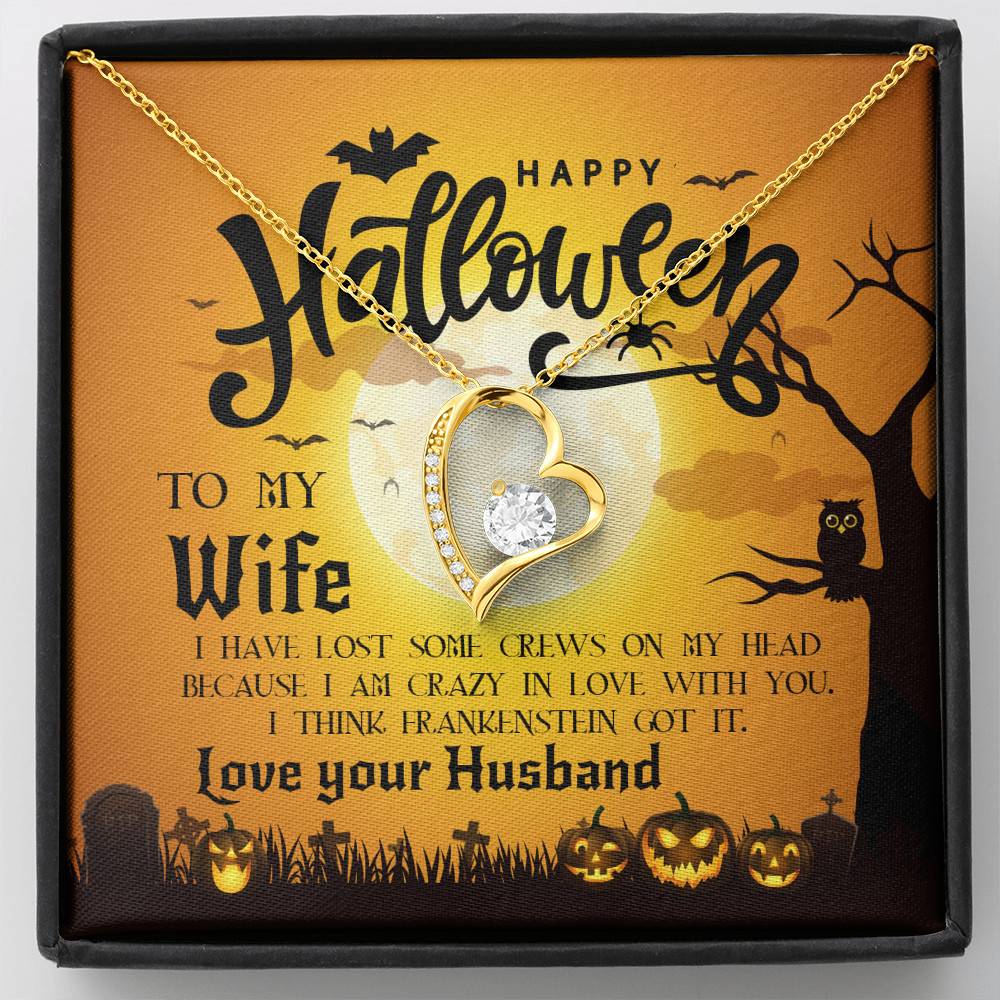 Personalized To My Ghoulmate Soulmate Crazy In Love With You Halloween Couple Forever Love Necklace - To My Boo Halloween Necklace - Forever Love Necklace (18K Yellow Gold) Personalized To My Ghoulmate Soulmate Crazy In Love With You Halloween Couple Forever Love Necklace - To My Boo Halloween Necklace - Forever Love Necklace (18K Yellow Gold)