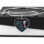 Custom Photo Everyday I Miss You And It Still Hurts Like The First Day Butterfly Memorial Heart Necklace - Bangle