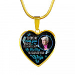 Custom Photo Everyday I Miss You And It Still Hurts Like The First Day Butterfly Memorial Heart Necklace - Bangle