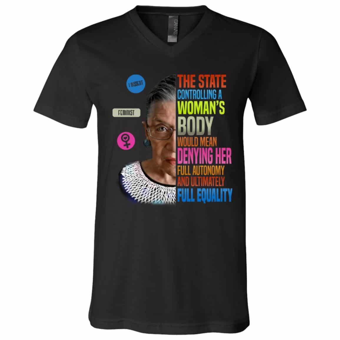 The State Controlling Tshirt, Black, V-Neck T-Shirt The State Controlling Tshirt, Black, V-Neck T-Shirt