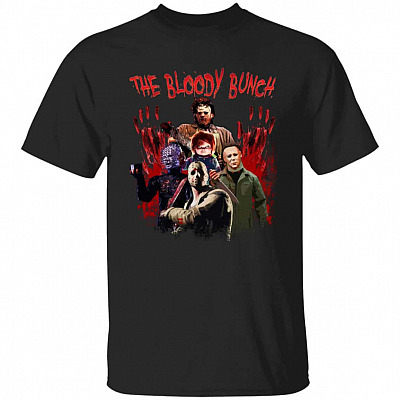 Horror Characters Movie Tshirt, Black, Unisex T-Shirt