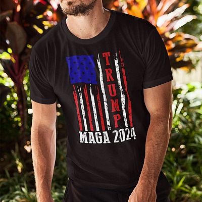 Alternative view of Trump MAGA 2024 T-Shirt - Pro Trump Make America Great Again V-Neck Tee