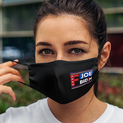 F Joe Biden Mask - Anti Biden Fuck Joe Biden Is An Idiot Washable Reusable Face Mask Cover