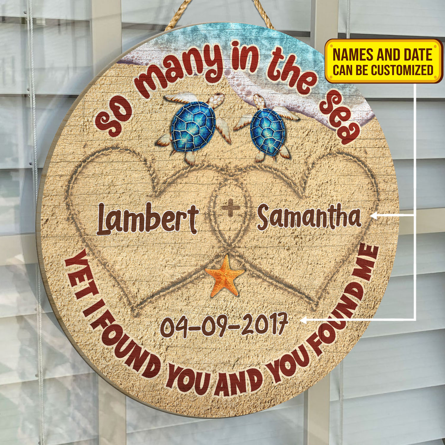 6VT. So Many In The Sea Turtle door sign mk2