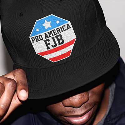 Pro America FJB Fuck Joe Biden Twill Cap - Anti Joe Biden High-Profile Snapback Hat