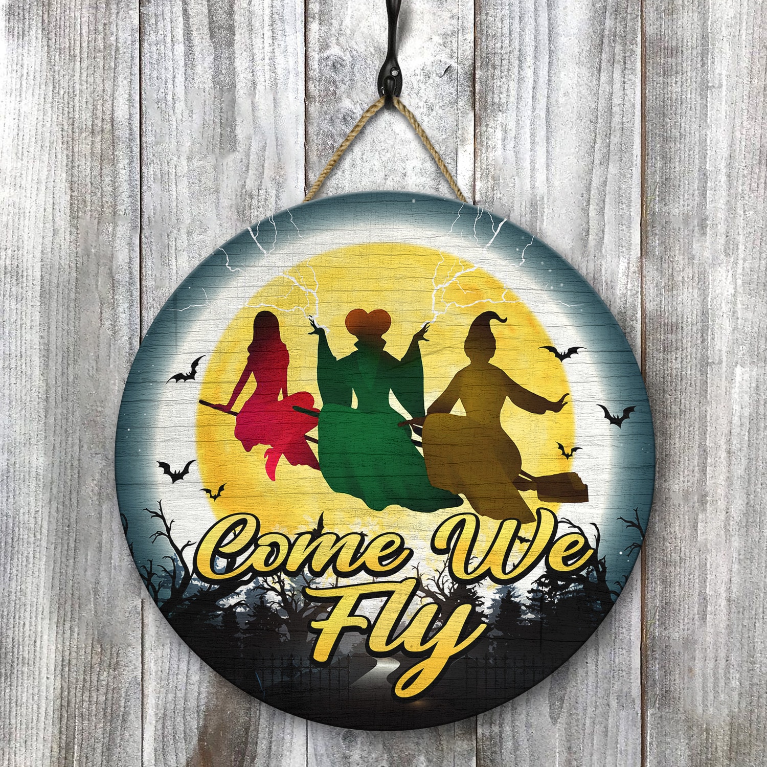 4. Come We fLY (3) Door Sign Mockup 8