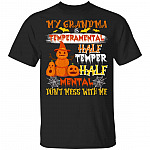 6UT. My Grandma Temperamental, Black, Youth T-Shirt