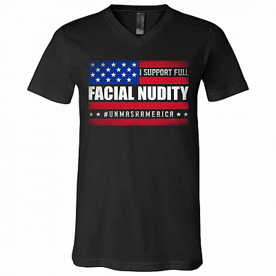 I Support Full Tshirt, Black, V-Neck T-Shirt
