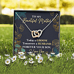 To My Beautiful Mother Today A Groom Tomorrow A Husband Forever Your Son Interlocking Hearts Pendant Necklace