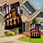 4NH. American Veteran Flag Garden & House Mockup 3