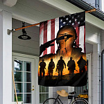 4NH. American Veteran Flag House Flag Mockup 1