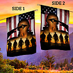 4NH. American Veteran Flag House Flag Mockup 2 Side