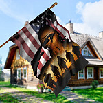 4NH. American Veteran Flag House Flag Mockup 5
