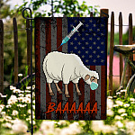 Sheep Anti Vaccine and Mask American Decorative Garden Flag - Indoor Outdoor Flag - House Flag