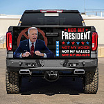 1VT. UU TIEN Biden Not My President_tailgate Tailgate Wrap Mockup 5