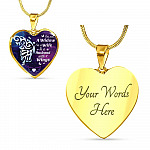 I'm Not A Widow I'm A Wife To A Husband With Butterfly Wings Heart Pendant Necklace - In Memory Of Husband Remembrance Necklace