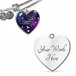 I'm Not A Widow I'm A Wife To A Husband With Cardinal Wings Heart Pendant Necklace - In Memory Of Husband Remembrance Necklace