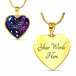 I'm Not A Widow I'm A Wife To A Husband With Cardinal Wings Heart Pendant Necklace - In Memory Of Husband Remembrance Necklace