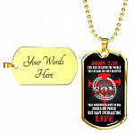 For God So Loved The World That He Gave His Only Begotten Son Dog Tag Pendant Necklace