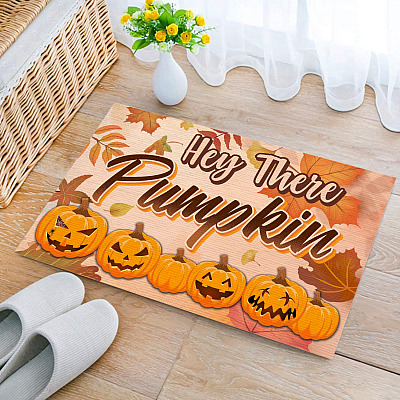 Hey There Pumpkin House Doormat - Outdoor Indoor Doormat - Pumpkin Fall Doormat - Pumpkin Halloween Doormat