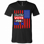 Did Not Vote For Biden T-Shirt, Black, V-Neck T-Shirt