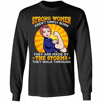 3. Strong Women (4), Black, Long Sleeve