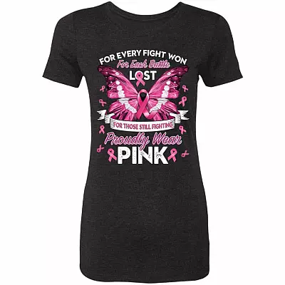 8H. Proudly Wear Pink Tee, Vintage Black, Premium Ladies T-Shirt