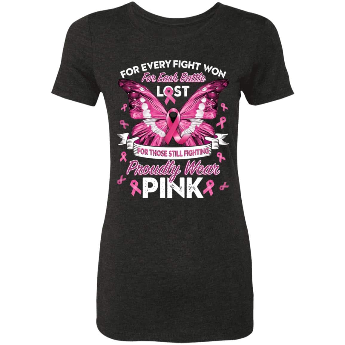 8H. Proudly Wear Pink Tee, Vintage Black, Premium Ladies T-Shirt