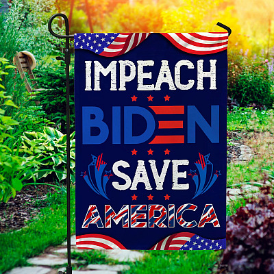 Anti Biden Impeach Biden Save America Outdoor Indoor Decorative Garden Flag - House Flag - Wall Flag