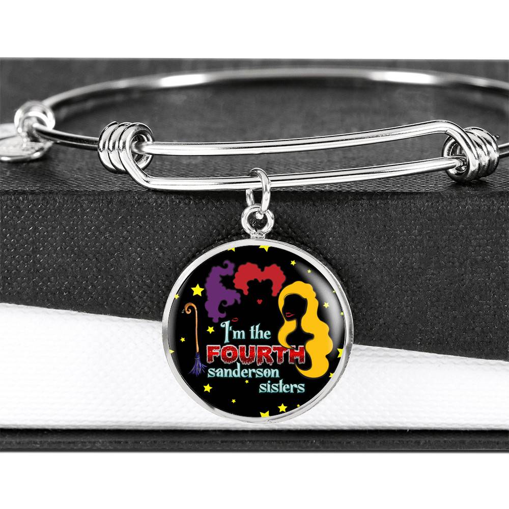 Hocus Pocus I Am The Fourth Sanderson Sisters Circle Pendant Necklace-Bangle - Funny Halloween Witch Necklace