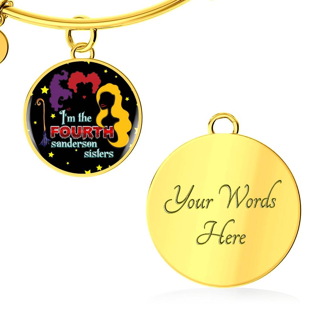 Hocus Pocus I Am The Fourth Sanderson Sisters Circle Pendant Necklace-Bangle - Funny Halloween Witch Necklace