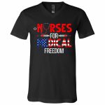 40 HG UU TIEN. Nurse For Medical Freedom, Black, V-Neck T-Shirt