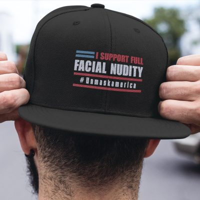 Alternative view of I Support Full Facial Nudity Unmaskamerica Twill Cap - High-Profile Snapback Hat - Trucker Hat