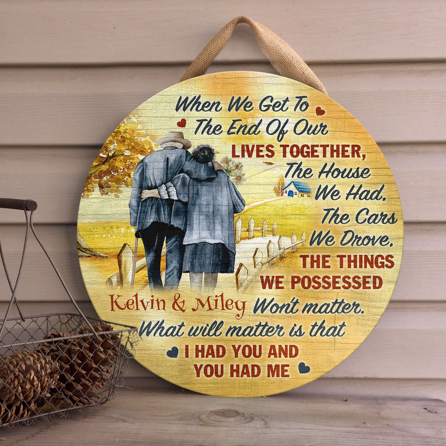 54 HG. When We Get To The End (Sample Design) Door Sign Mockup 4